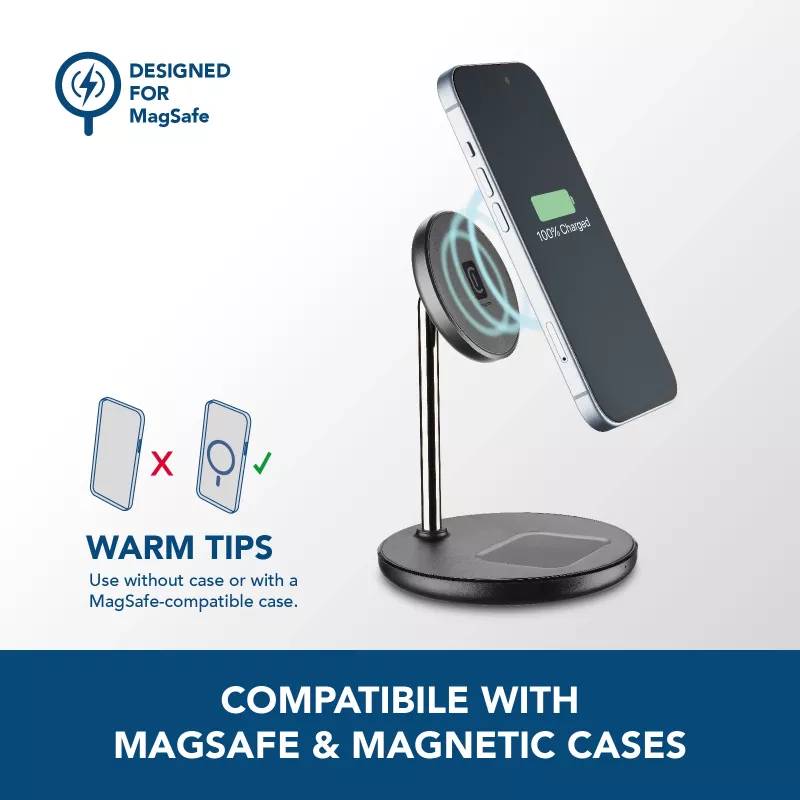 Cellularline Mag Duo Wireless Charger 2-in-1 langaton latausteline Apple-laitteille