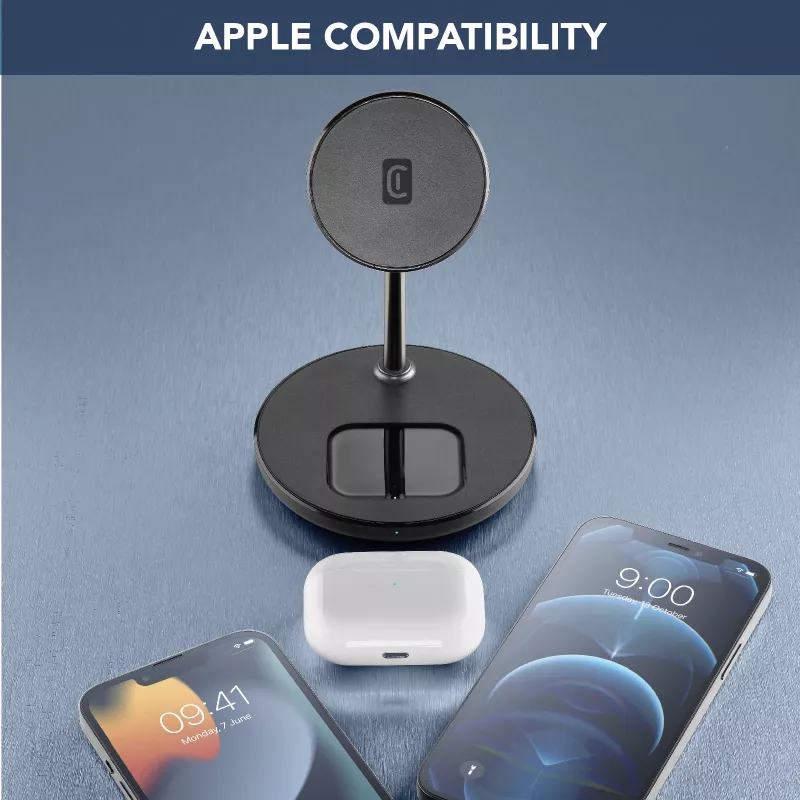 Cellularline Mag Duo Wireless Charger 2-in-1 langaton latausteline Apple-laitteille