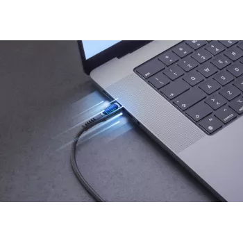 Cellularline Display -kaapeli USB-C-kaapeli integroidulla LCD-näytöllä