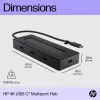 HP 4K USB-C-moniporttikeskitin, USB Type-C, USB Type-C, 10000 Mbit/s, 3840 x 2160, musta, 65 W