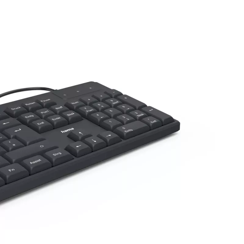 Hama CK-200 näppäimistö kotiin/toimistoon USB QWERTZ saksa musta