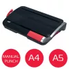 GBC CombBind® CB12 manuaalinen sidontakone, kampasidontalaite, manuaalinen, 165 arkkia, musta, punainen