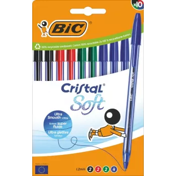 Tikkukuulakynä BIC 516359 sekalaiset värit 10 kpl