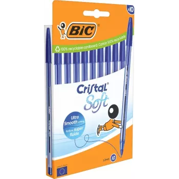 Tikkukuulakynä BIC 516357 sininen läpinäkyvä 10 kpl