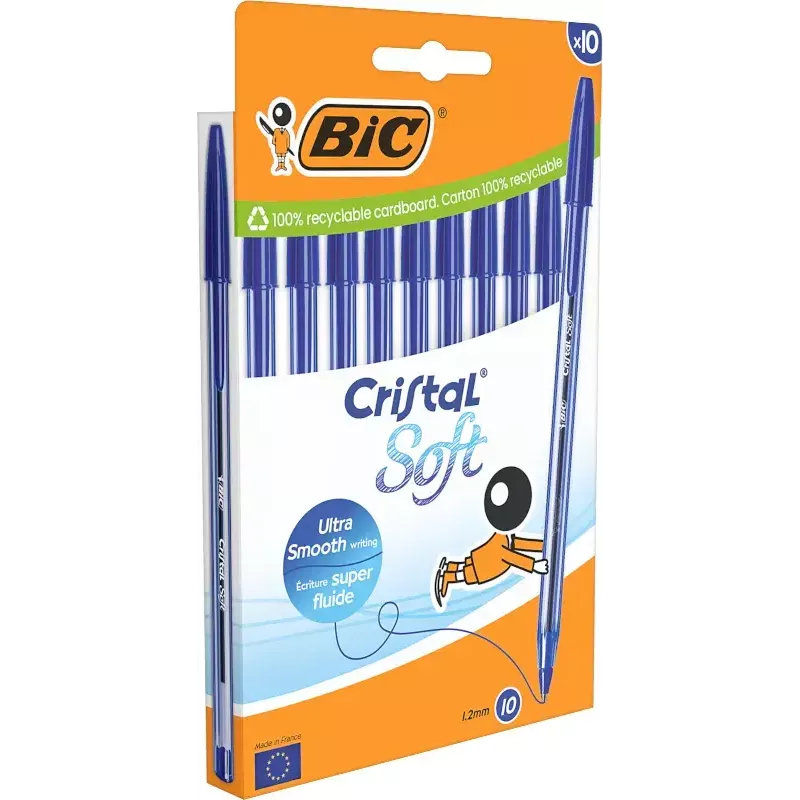 Tikkukuulakynä BIC 516357 sininen läpinäkyvä 10 kpl