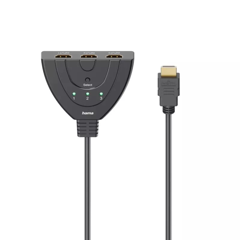 Hama 4K HDMI-kytkin 3x1, 3x HDMI-naaras - 1x HDMI-uros (00205101)
