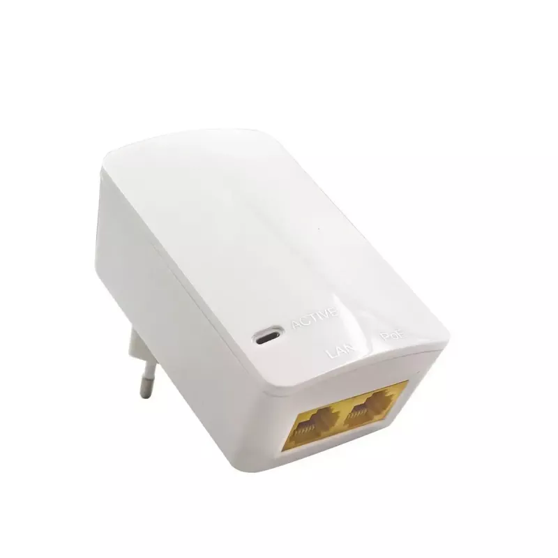 PoE-injektori MicroConnect MC-POEINJ-EU — yhden portin Power over Ethernet -injektori