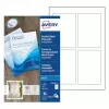 Avery Quick&Clean C2318-25i kortit, 82,6 x 127 mm, 260 g/m², valkoinen, 100 korttia (25 arkkia x 4)