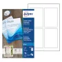 Avery Quick&Clean C2318-25i kortit, 82,6 x 127 mm, 260 g/m², valkoinen, 100 korttia (25 arkkia x 4)