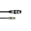 Audiokaapeli XLR (3-napainen) RCA Omnitronic 3022075J 0,15 m musta