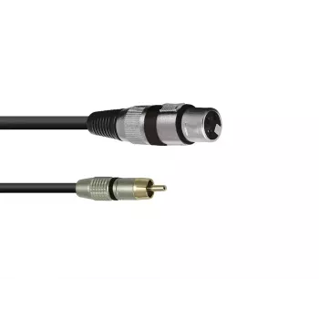 Audiokaapeli XLR (3-napainen) RCA Omnitronic 3022075J 0,15 m musta