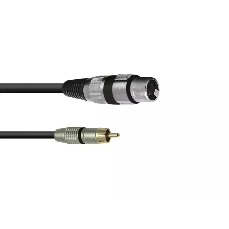 Audiokaapeli XLR (3-napainen) RCA Omnitronic 3022075J 0,15 m musta