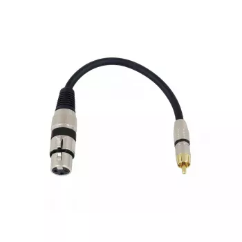 Audiokaapeli XLR (3-napainen) RCA Omnitronic 3022075J 0,15 m musta