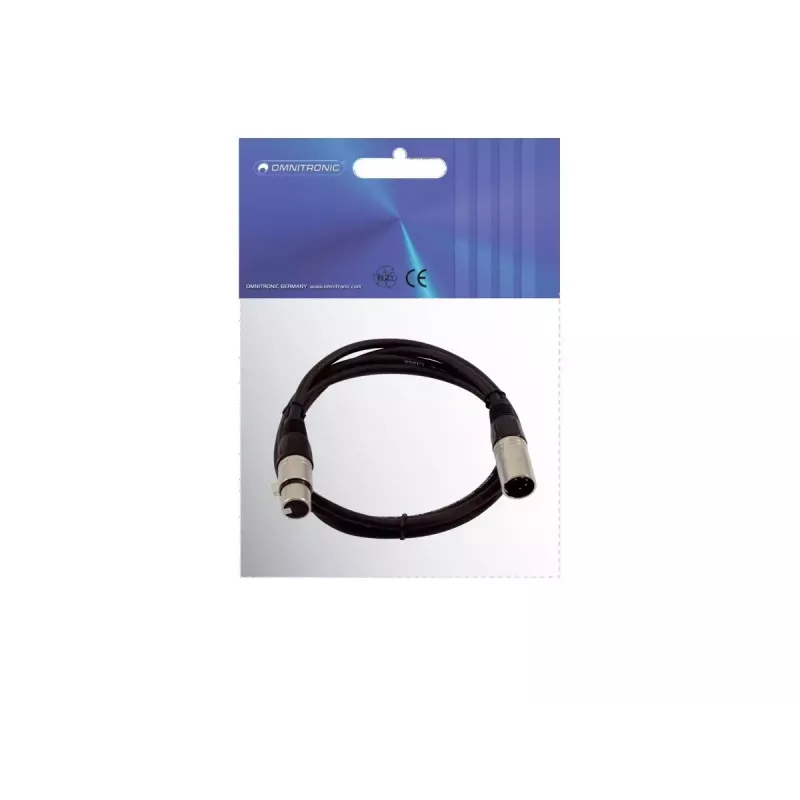Audiokaapeli XLR 5-napainen Omnitronic 30220765