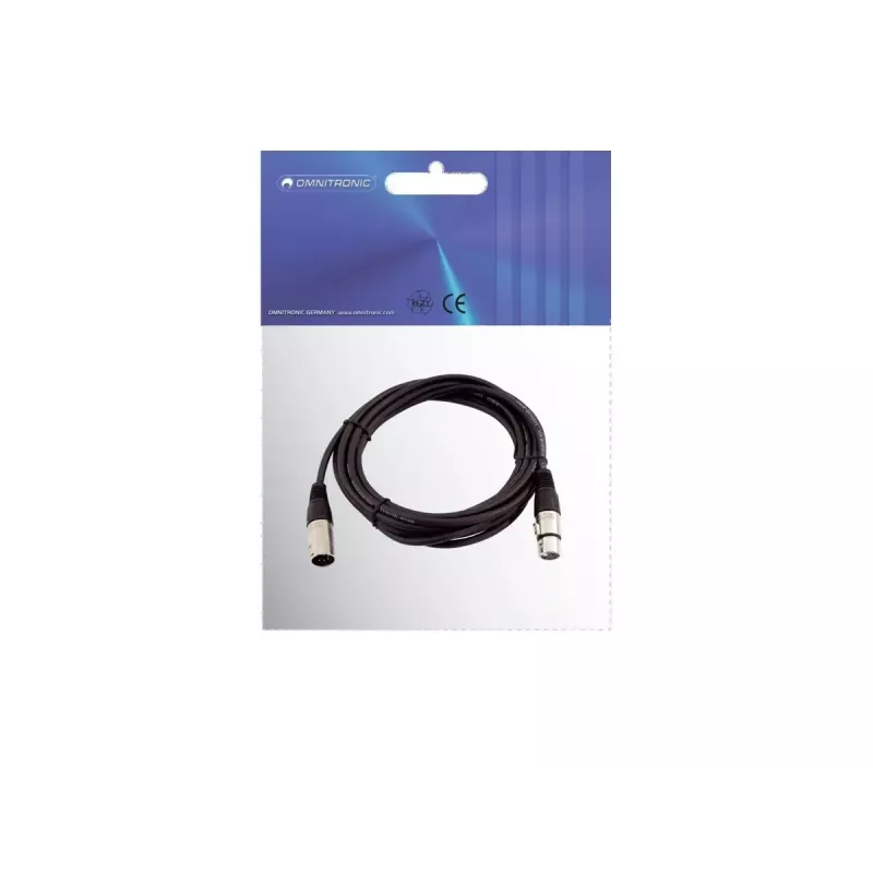 Audiokaapeli XLR 5-napainen Omnitronic 30220769