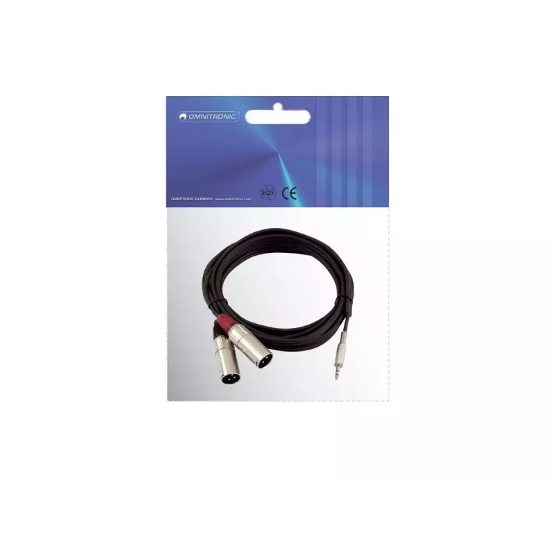 Audiokaapeli 3 m Omnitronic 30225157