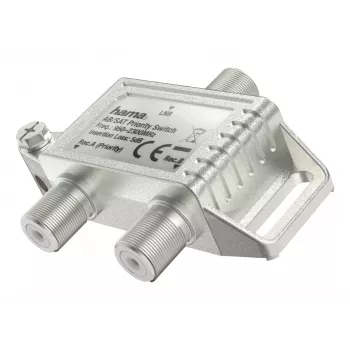 Hama Classic Line AB/SAT-prioriteettikytkin 2 satelliittivastaanottimelle, hopea