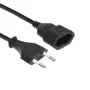 Powercord Euro-pistoke - Euro-pistorasia musta 0,2 m ACT AK5246