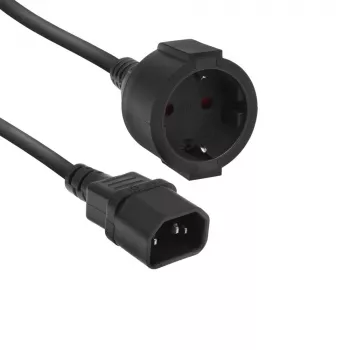 ACT-virtakaapeli C14 CEE 7/3 musta 0,2 m 250 V 5 A