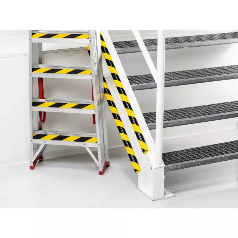 Seinän kulmasuoja Durable 1126130 pyöristetty polyuretaani musta keltainen 1 000 mm