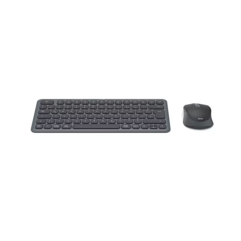 Hama WKM-500 Multi-Device langaton näppäimistö- ja hiirisarja, kompakti, QWERTZ saksa, musta