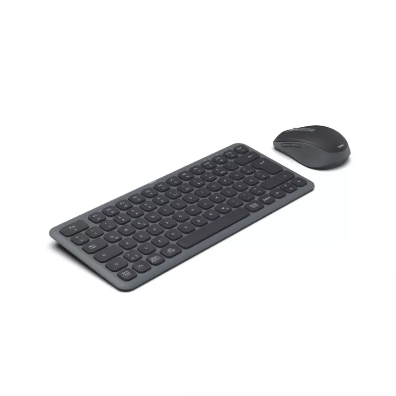 Hama WKM-500 Multi-Device langaton näppäimistö- ja hiirisarja, kompakti, QWERTZ saksa, musta