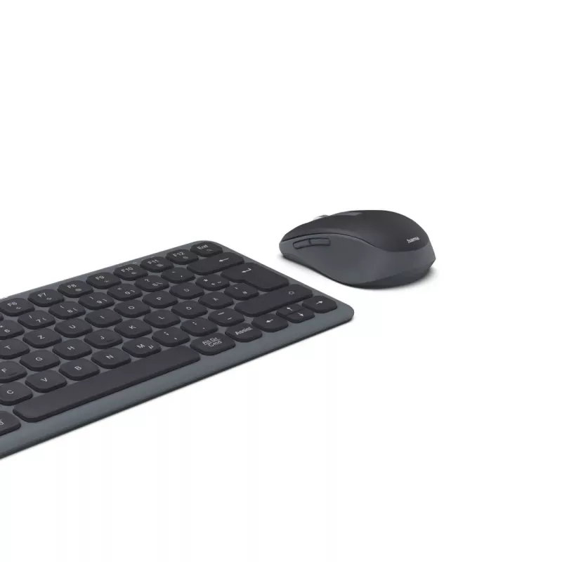 Hama WKM-500 Multi-Device langaton näppäimistö- ja hiirisarja, kompakti, QWERTZ saksa, musta