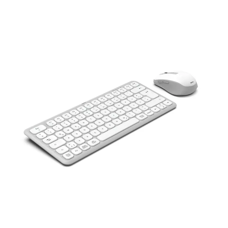 Hama WKM-500 Multi-Device langaton näppäimistö- ja hiirisarja, kompakti, QWERTZ, valkoinen