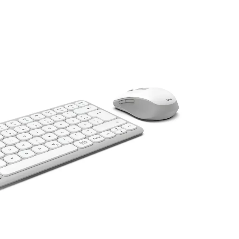 Hama WKM-500 Multi-Device langaton näppäimistö- ja hiirisarja, kompakti, QWERTZ, valkoinen