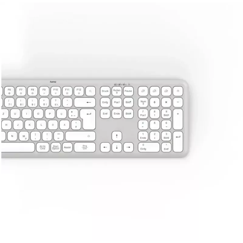Hama WK-550 näppäimistö kotiin/toimistoon RF langaton + Bluetooth QWERTZ saksa harmaa, valkoinen
