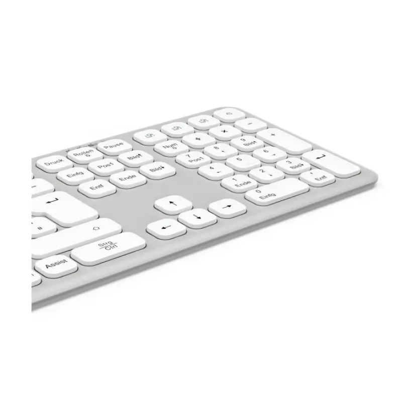Hama WK-550 näppäimistö kotiin/toimistoon RF langaton + Bluetooth QWERTZ saksa harmaa, valkoinen