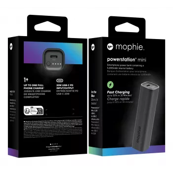 mophie Powerstation Mini 5000 mAh musta