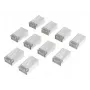 Hama 00300028 RJ45-verkkoliittimet Cat6a STP, hopea/kirkas, 10 kpl:n pakkaus