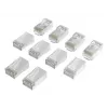 Hama 00300028 RJ45-verkkoliittimet Cat6a STP, hopea/kirkas, 10 kpl:n pakkaus