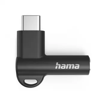 Hama 00201701 Kaapeliadapteri USB-C 3,5 mm musta