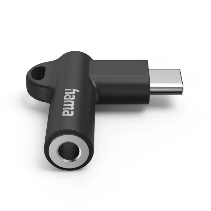 Hama 00201701 Kaapeliadapteri USB-C 3,5 mm musta