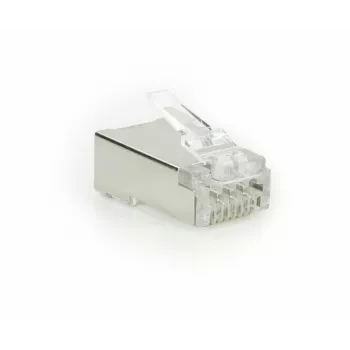 ACT CAT6A läpivienti suojattu modulaarinen RJ45-liitin kultakontaktit hopea läpinäkyvä