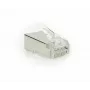 ACT CAT6A läpivienti suojattu modulaarinen RJ45-liitin kultakontaktit hopea läpinäkyvä