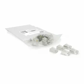 ACT CAT6A läpivienti suojattu modulaarinen RJ45-liitin kultakontaktit hopea läpinäkyvä