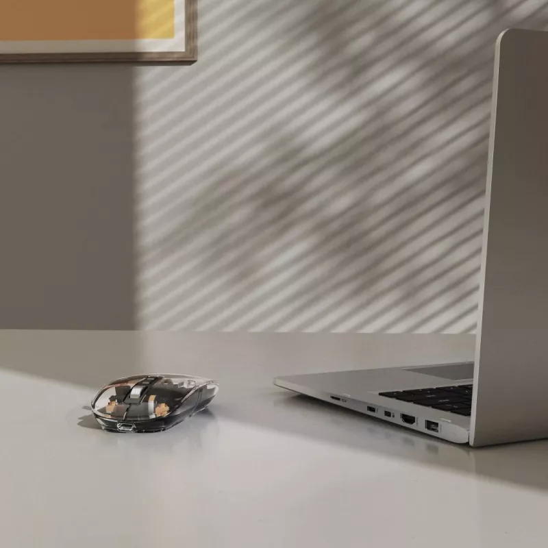 Hama WM-600 Multi-Device -hiiri, langaton RF + Bluetooth, litteä, 6 painiketta, läpinäkyvä
