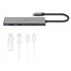 Hama 00200147 USB-keskitin USB Type-C 10000 Mbit/s harmaa