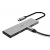 Hama 00200147 USB-keskitin USB Type-C 10000 Mbit/s harmaa