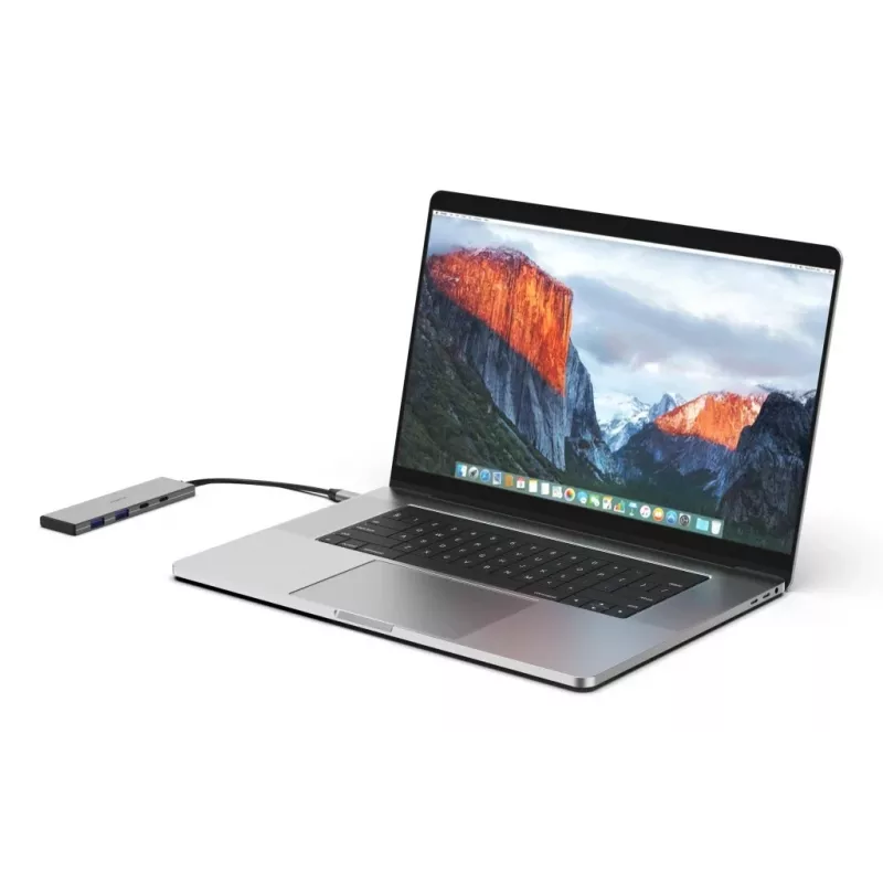 Hama 00200147 USB-keskitin USB Type-C 10000 Mbit/s harmaa