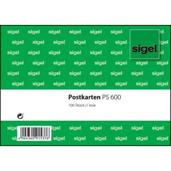 Korttikortti Sigel PS600 vihreä valkoinen 100 kpl
