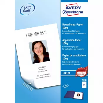 Tulostinpaperi A4 Avery 2788 satiinivalkoinen