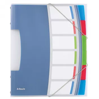 Esselte jakokansio Vivida PP 6 välilehteä, sininen, monivärinen, polyvinyylikloridi (PVC), A4, 266 mm, 20 mm, 320 mm