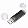 Hama Laeta Twin USB-muistitikku, USB 3.0, 128 GB, 40 MB/s, musta