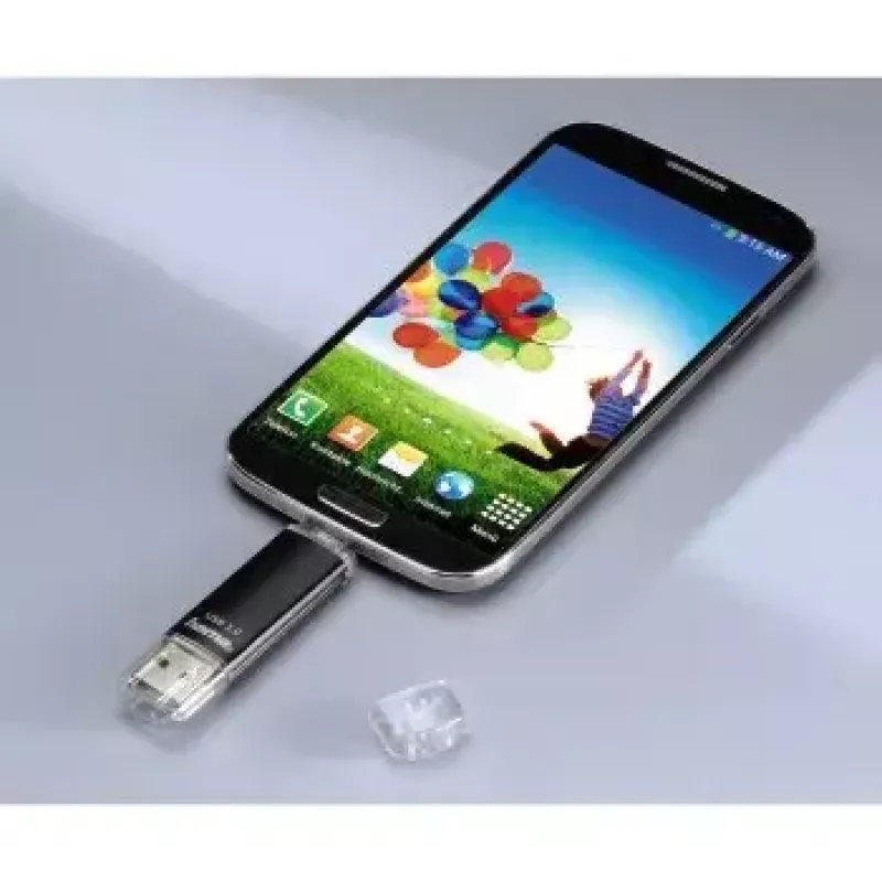 Hama Laeta Twin USB-muistitikku, USB 3.0, 128 GB, 40 MB/s, musta