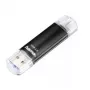 Hama Laeta Twin USB-muistitikku, USB 3.0, 128 GB, 40 MB/s, musta