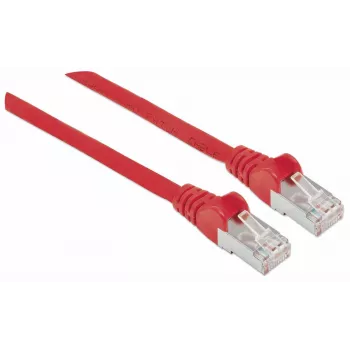 Intellinet verkkokaapeli, Cat7-kaapeli/Cat6A-liitin, 15 m, punainen, kupari, S/FTP, LSOH/LSZH, PVC, RJ45, kullatut kontaktit, ilman lukituskieltä, taittumissuoja, elinikäinen takuu